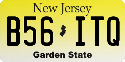NJ license plate B56ITQ