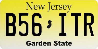 NJ license plate B56ITR