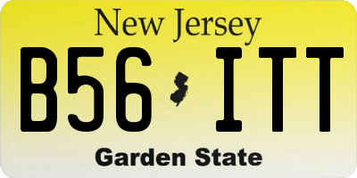 NJ license plate B56ITT