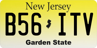 NJ license plate B56ITV