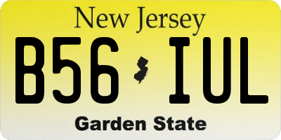 NJ license plate B56IUL