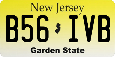 NJ license plate B56IVB