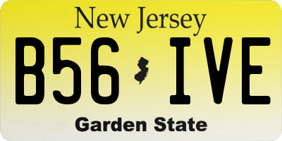 NJ license plate B56IVE