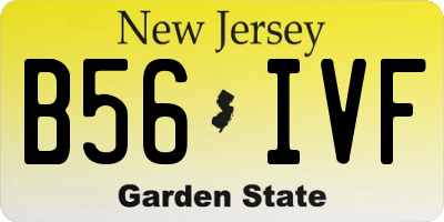 NJ license plate B56IVF