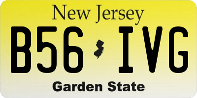 NJ license plate B56IVG