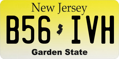 NJ license plate B56IVH