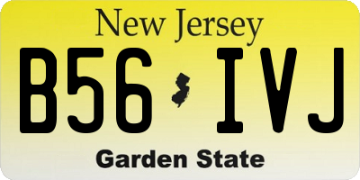 NJ license plate B56IVJ