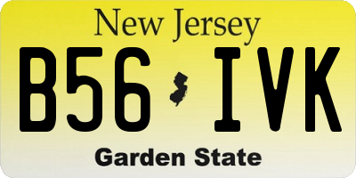 NJ license plate B56IVK