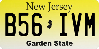NJ license plate B56IVM