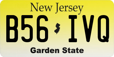 NJ license plate B56IVQ