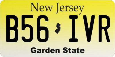 NJ license plate B56IVR