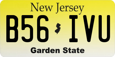 NJ license plate B56IVU