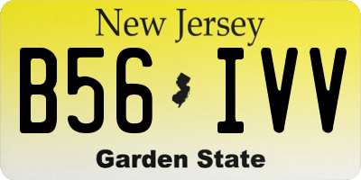 NJ license plate B56IVV