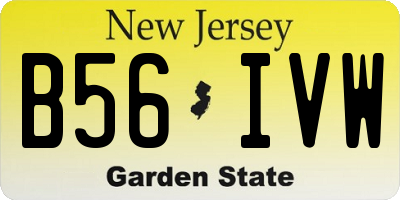 NJ license plate B56IVW