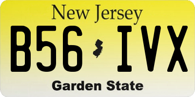 NJ license plate B56IVX