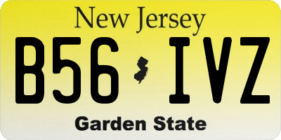 NJ license plate B56IVZ