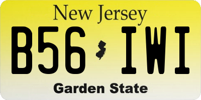 NJ license plate B56IWI