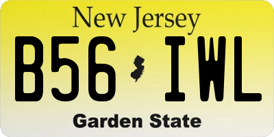 NJ license plate B56IWL