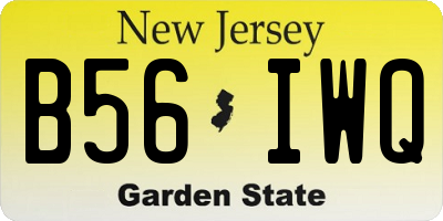 NJ license plate B56IWQ