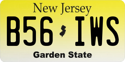 NJ license plate B56IWS
