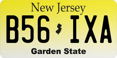 NJ license plate B56IXA
