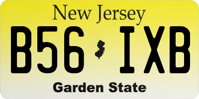 NJ license plate B56IXB