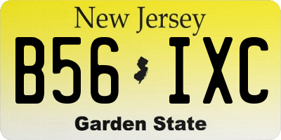 NJ license plate B56IXC