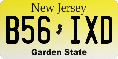 NJ license plate B56IXD