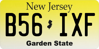 NJ license plate B56IXF