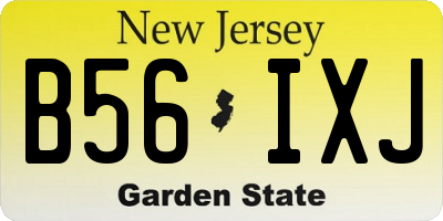 NJ license plate B56IXJ