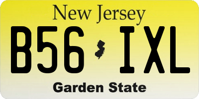 NJ license plate B56IXL