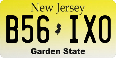 NJ license plate B56IXO