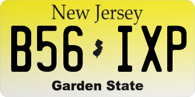 NJ license plate B56IXP