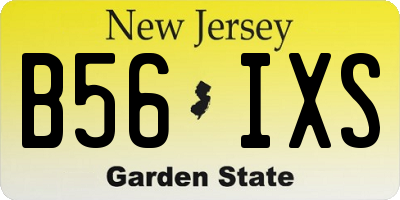 NJ license plate B56IXS