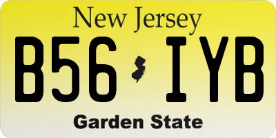 NJ license plate B56IYB