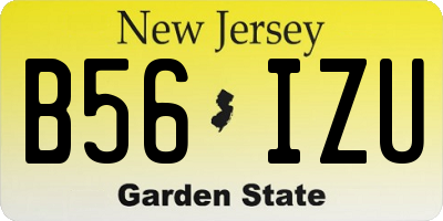 NJ license plate B56IZU
