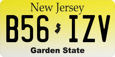 NJ license plate B56IZV