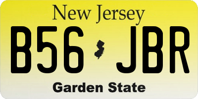 NJ license plate B56JBR