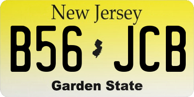 NJ license plate B56JCB