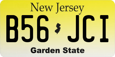 NJ license plate B56JCI
