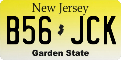 NJ license plate B56JCK