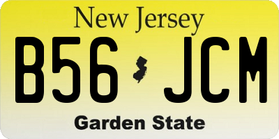 NJ license plate B56JCM