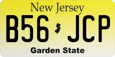 NJ license plate B56JCP