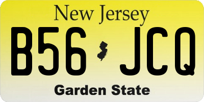 NJ license plate B56JCQ