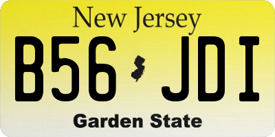 NJ license plate B56JDI