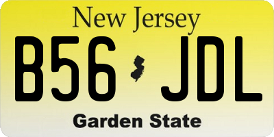NJ license plate B56JDL