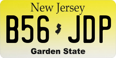 NJ license plate B56JDP