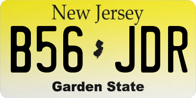 NJ license plate B56JDR
