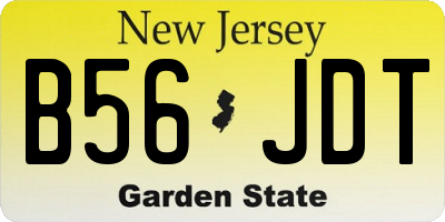 NJ license plate B56JDT
