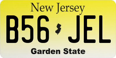 NJ license plate B56JEL